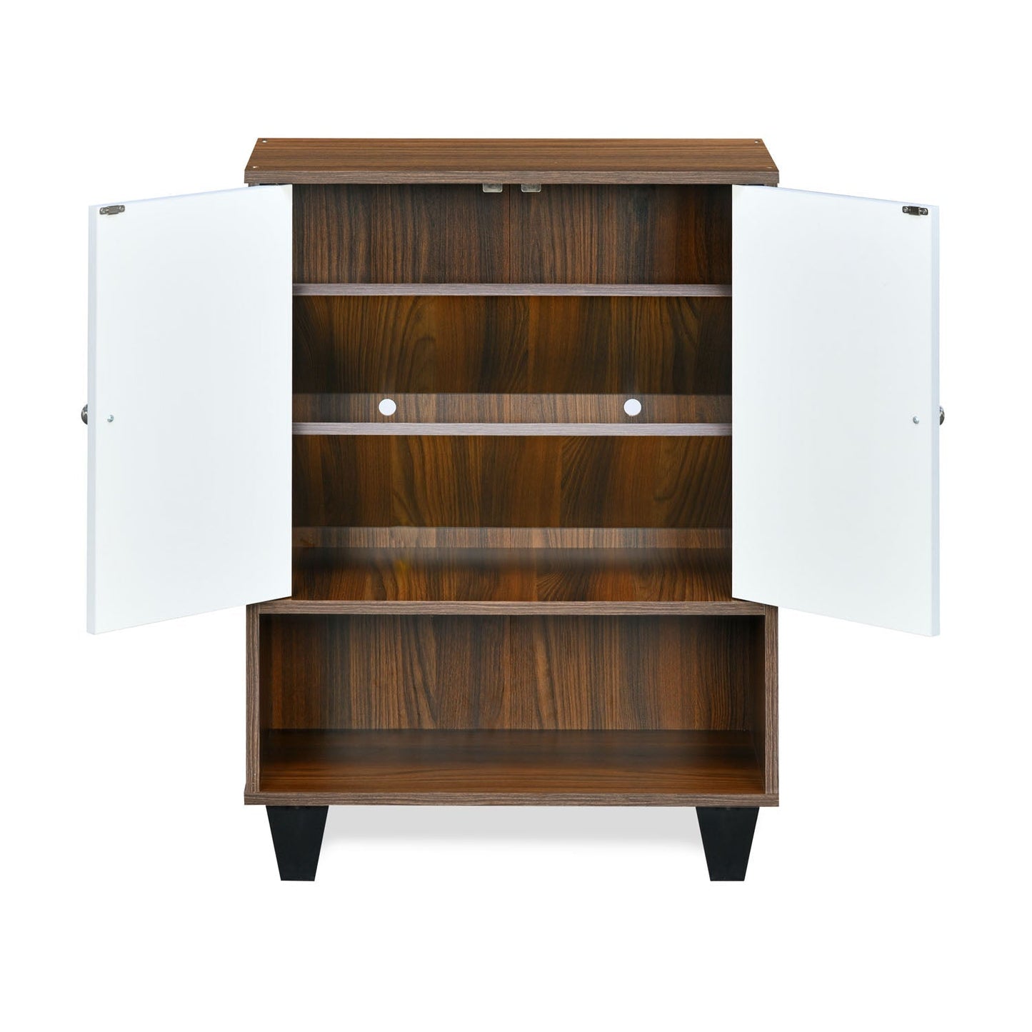 Nilkamal Astero Engineered Wood Shoe Cabinet (Walnut & White)