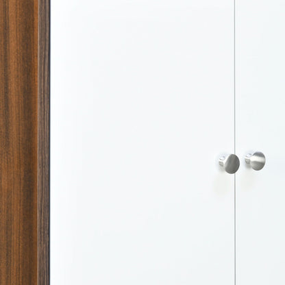 Nilkamal Astero Engineered Wood Shoe Cabinet (Walnut & White)