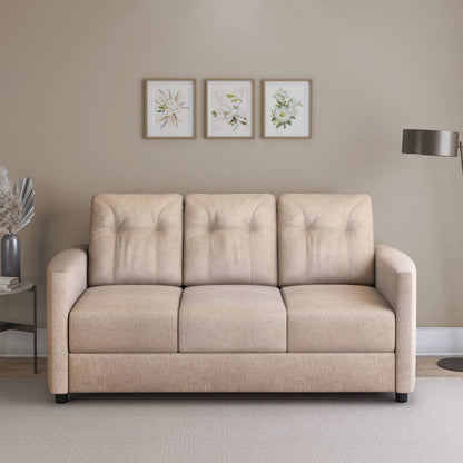 Nilkamal Astonic 3 Seater Fabric Sofa (Beige)