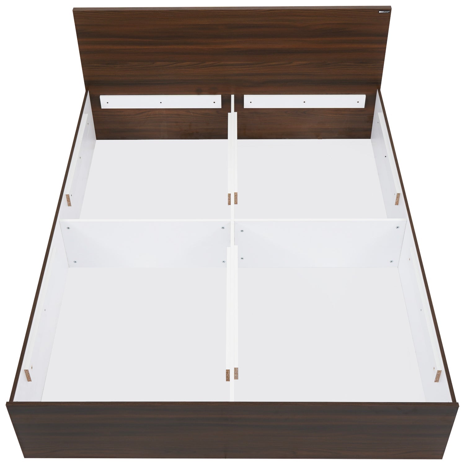Nilkamal Arthur King Bed with Storage (Walnut)