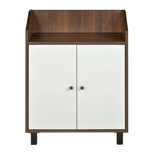 Nilkamal Aze Shoe Cabinet (Walnut & White)