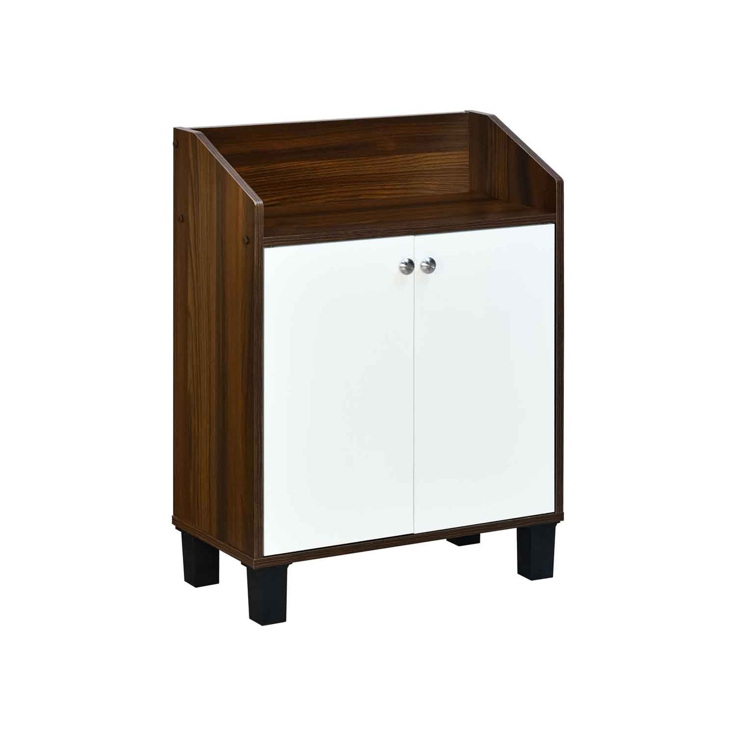 Nilkamal Aze Engineered Wood Shoe Cabinet (Walnut & White)