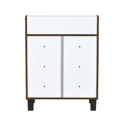 Nilkamal Aze Engineered Wood Shoe Cabinet (Classic Walnut)