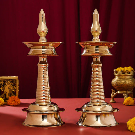 Brass Traditional Samai/Diya Pair