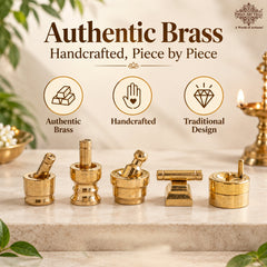 Gouri Amma Set – 5-Piece Miniature Brass Ritual & Gifting Set