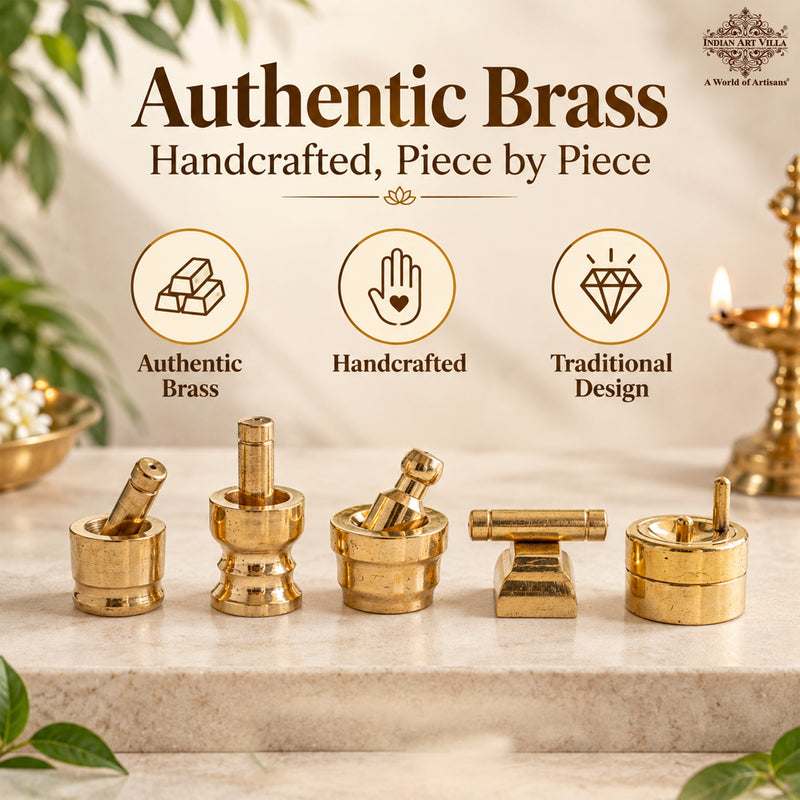 Gouri Amma Set – 5-Piece Miniature Brass Ritual & Gifting Set