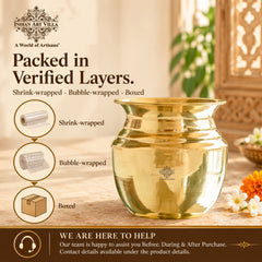 Traditional Brass Lota With Plain Design for Pooja & Home Use - 500 ML