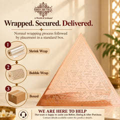 Copper Triangle Yantra, Intricate Engraved Pooja Decor