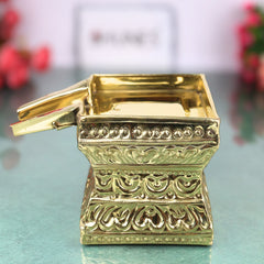 Brass Abhishek Patra, Soma suthra for Shivling Abhishekam, Peetal Pital Rudrabhishek Abhisheka Patram Lingabhishekam Jal Kalash Pooja Vessel Temple Shiv Puja Patra, Gold, 4.5 Inch, 1 Piece