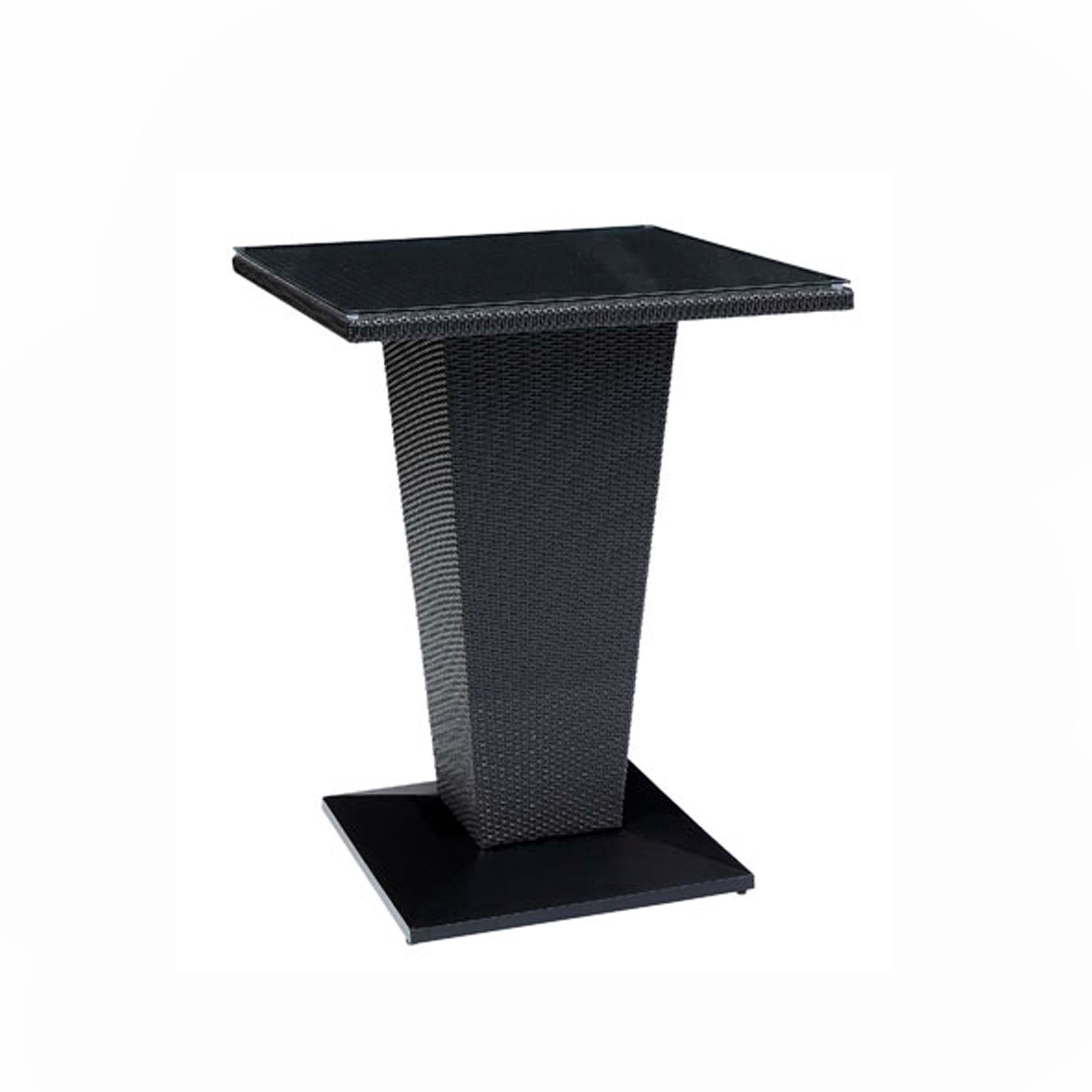Neri Outdoor Patio Bar Set 2 Chairs and 1 Table Set Black