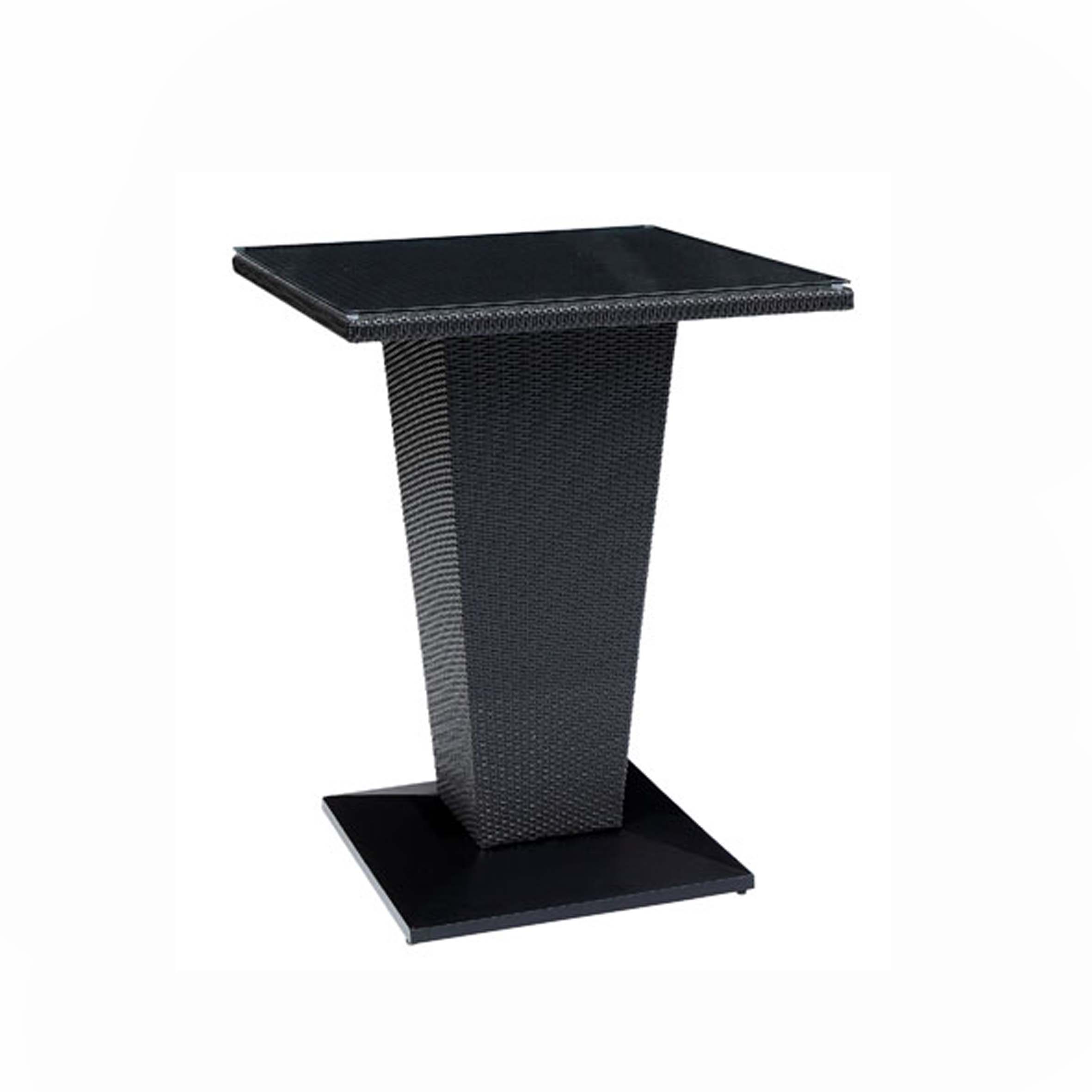 Neri Outdoor Patio Bar Set 2 Chairs and 1 Table Set Black