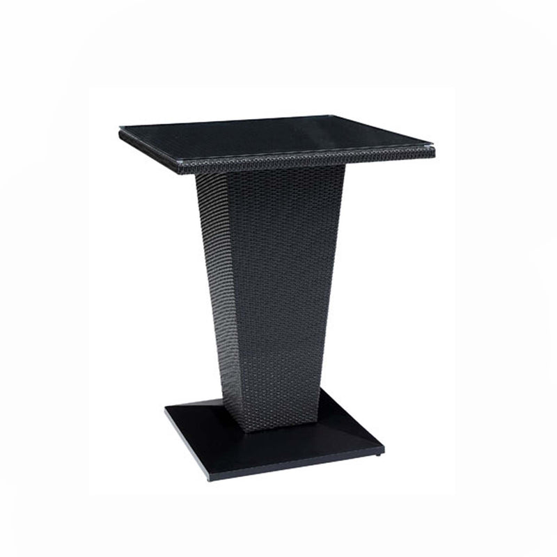 Neri Outdoor Patio Bar Set 2 Chairs and 1 Table Set Black