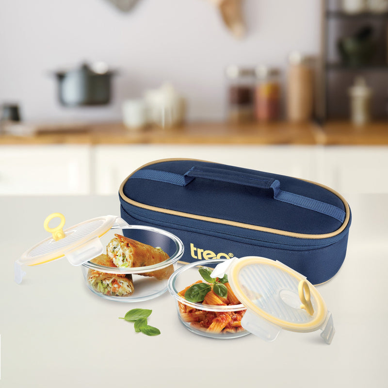 All Fresh Borosilicate Glass Tiffin (Treo by Milton)