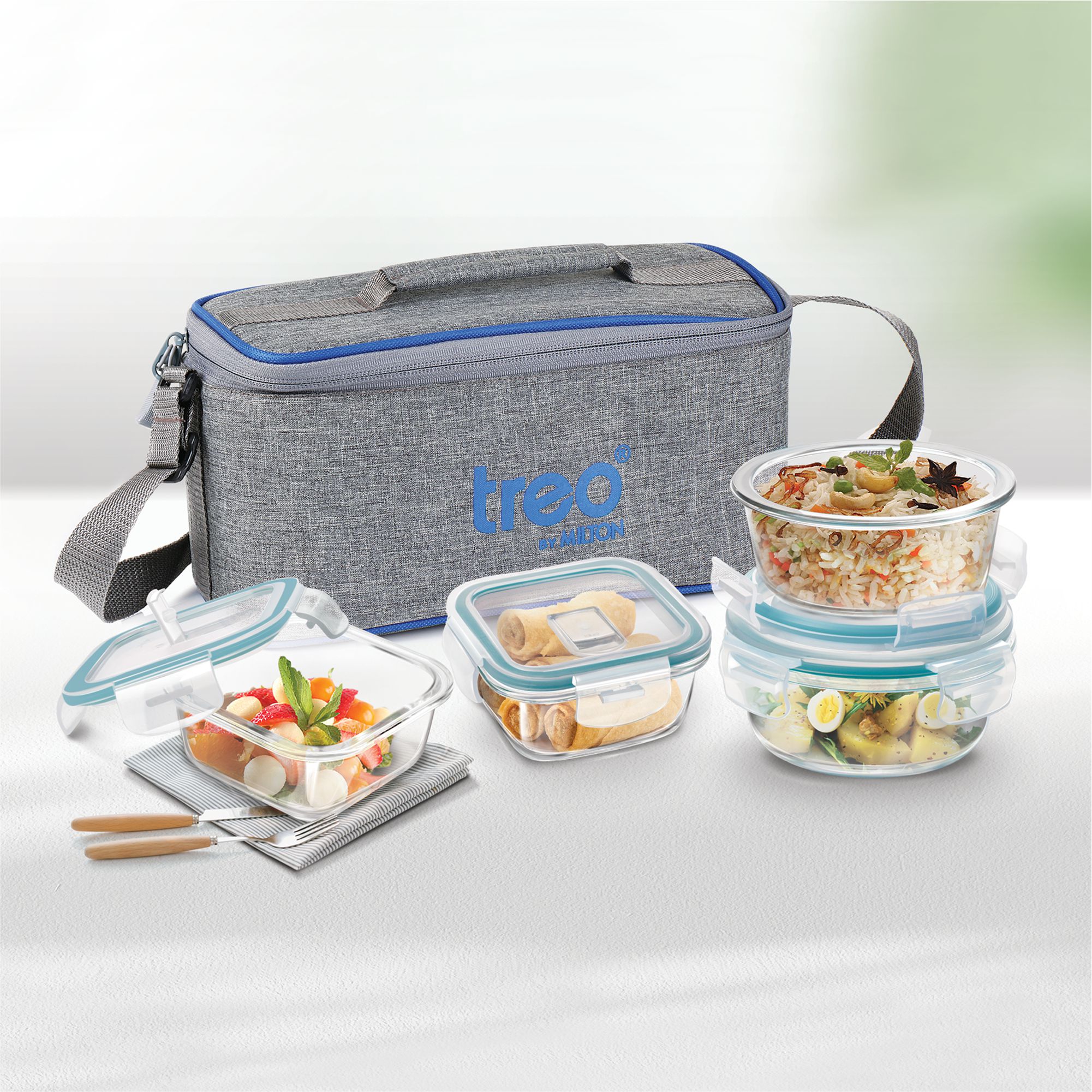 All Fresh Borosilicate Omni Tiffin (Treo by Milton)