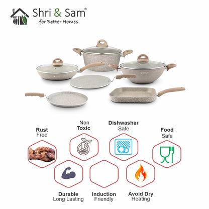 Aluminium 6 PCS Non-Stick Cookware Set Rockline