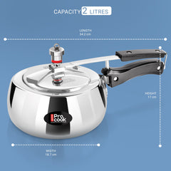 Inner Lid Curve Aluminium Induction Pressure Cooker (Milton Procook)