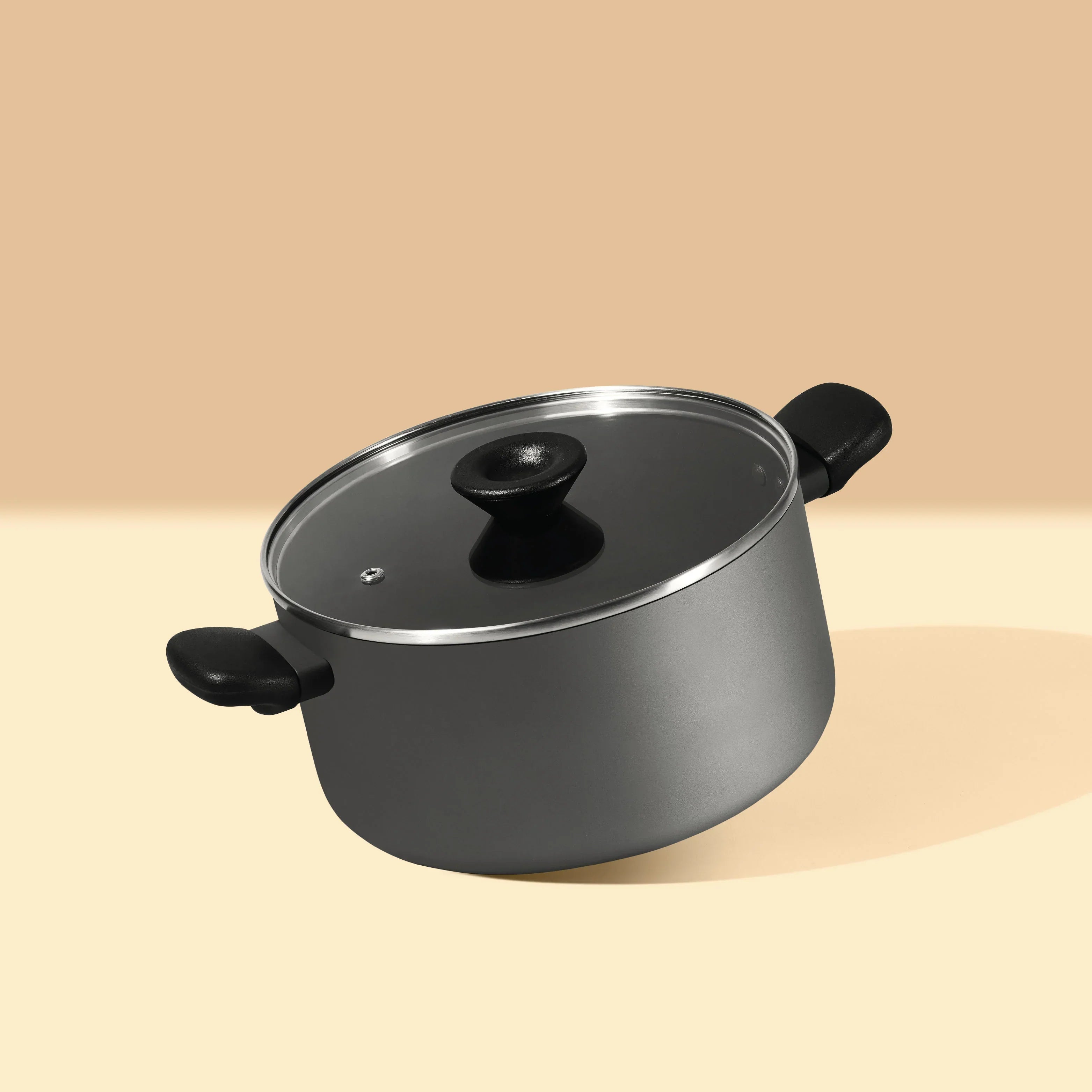 Meyer Bauhaus 2 pcs set ( Nonstick Casserole With Lid, 5 Litre, 24Cm + Non Stick Frypan 26Cm ), Grey