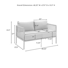 Zita  Outdoor Sofa Set 2 Seater, 2 Single seater and 1 Center Table (Light Brown) Braided & Rope