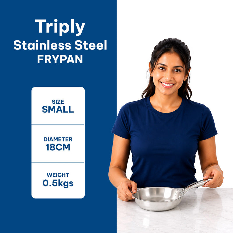 TriPly Stainless Steel Frypan