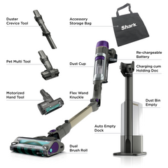 Shark PowerDetect Clean & Empty Cordless Stick Vacuum (IP3251INT) | Auto-Charging and Auto Empty Dock