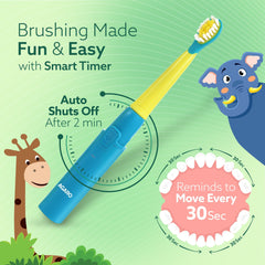 AGARO REX Sonic Kids Electric Toothbrush, 3 Brushing Modes, 2 Brush Heads, 38000 Strokes/Min, IPX7 Water Resistant, Soft Bristles, Rechargeable Battery Lasts Up To 21 Days, Power Tooth brush, (Purple)-5