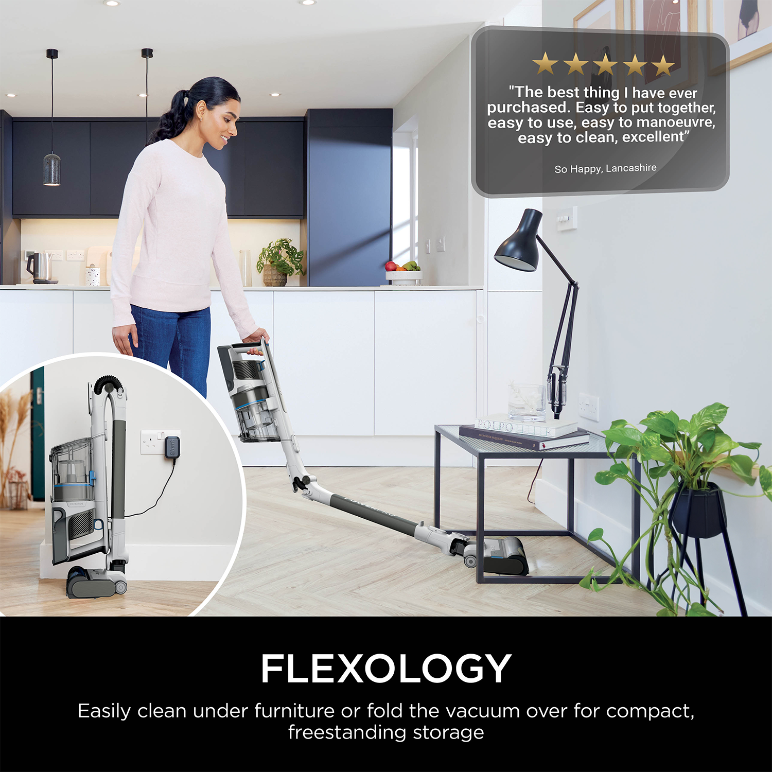 Shark PowerPro Pet Cordless Stick Vacuum (IZ380INT) | 180° Flex Wand & Handheld