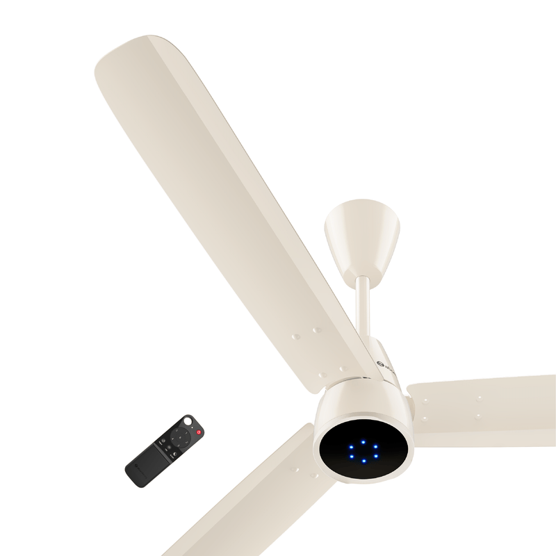 atomberg Renesa Epoque 1200mm BLDC Ceiling Fan with Remote | 5 Star Rated | Advance Air+ Technology | 235 CMM Air Delivery | Sleek Design | Low Noise | 2 Year Warranty (Seasand Ivory)