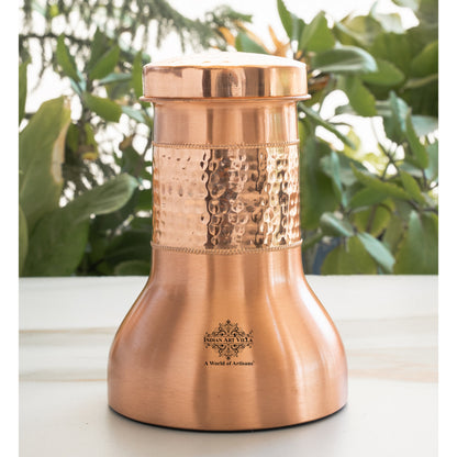 Pure Copper Smooth Hammered Design Lacquer Coated Bedroom Bottle