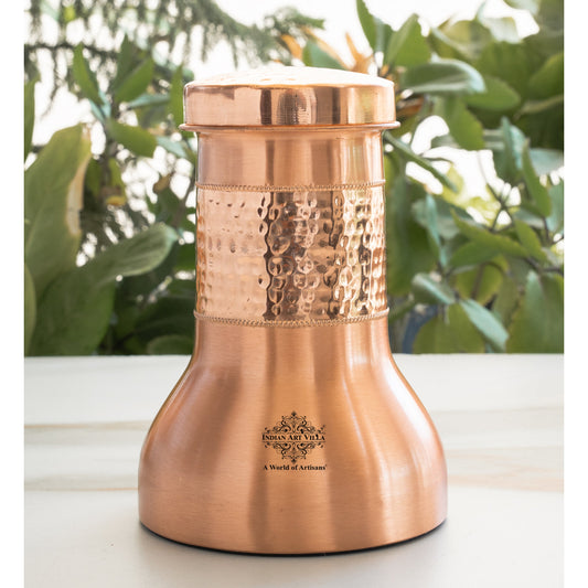 Pure Copper Smooth Hammered Design Lacquer Coated Bedroom Bottle