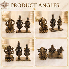 Pure Brass Miniature Vitthal Rukmini Devotional Murti Pair