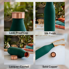 Pure Copper Bottle with Silk Finish - 900 ML