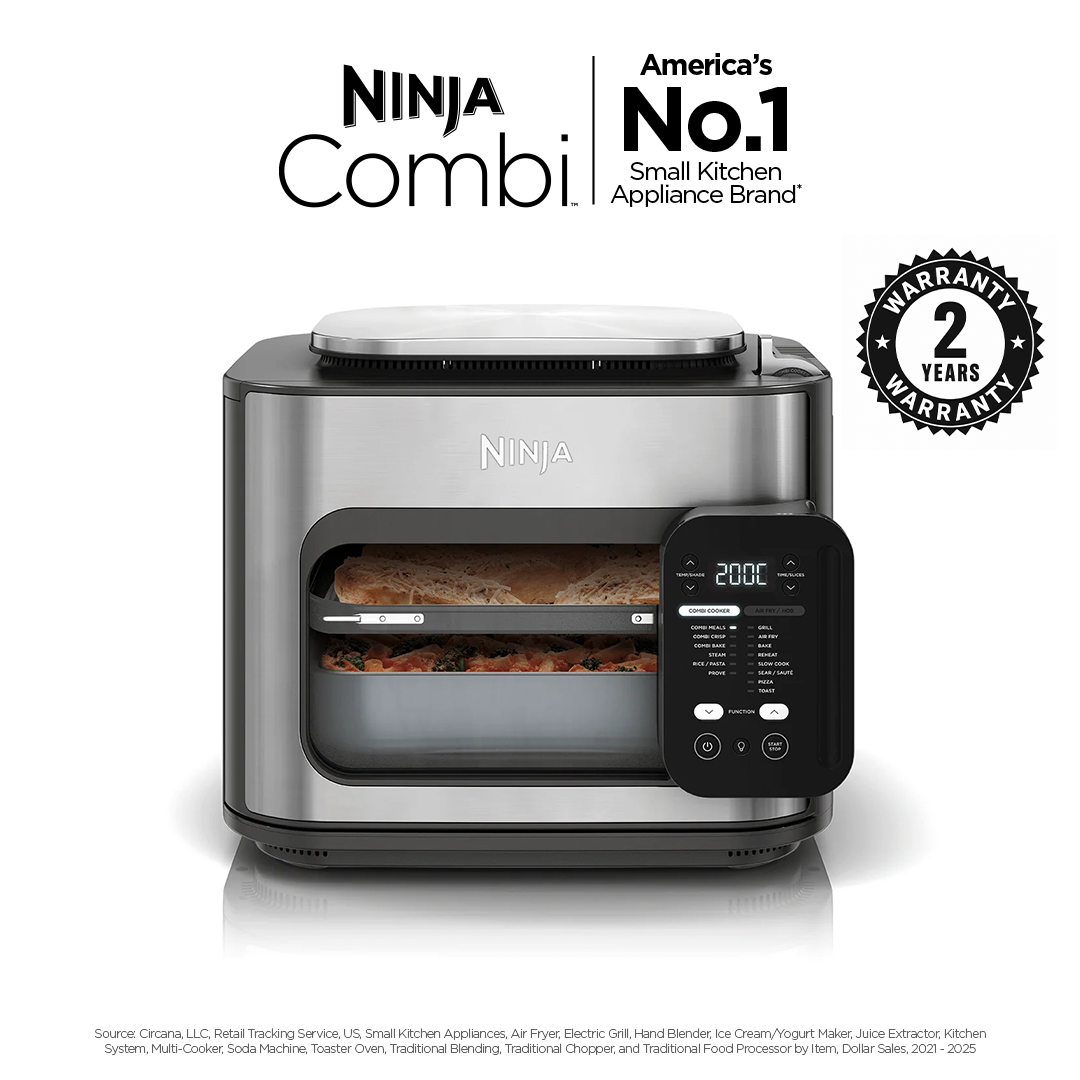 Ninja Combi 14-in-1 Multi-Cooker, Oven & Air Fryer (SFP701IN) | 12.5L, 3-Part Meals in 15 Mins