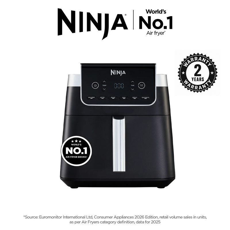 Ninja Air Fryer MAX PRO 6.2L (AF180IN) | Max Crisp Tech | Free from PTFE, PFOA & PFAS