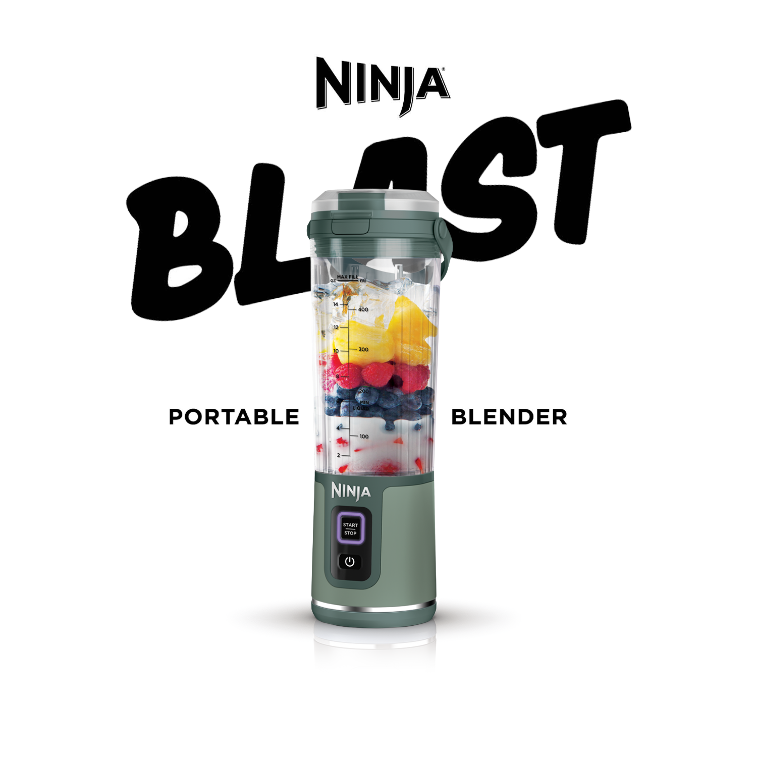 Ninja Blast Portable Cordless Blender (BC151IN) | 530ml, USB-C Rechargeable | Leak-Proof Lid