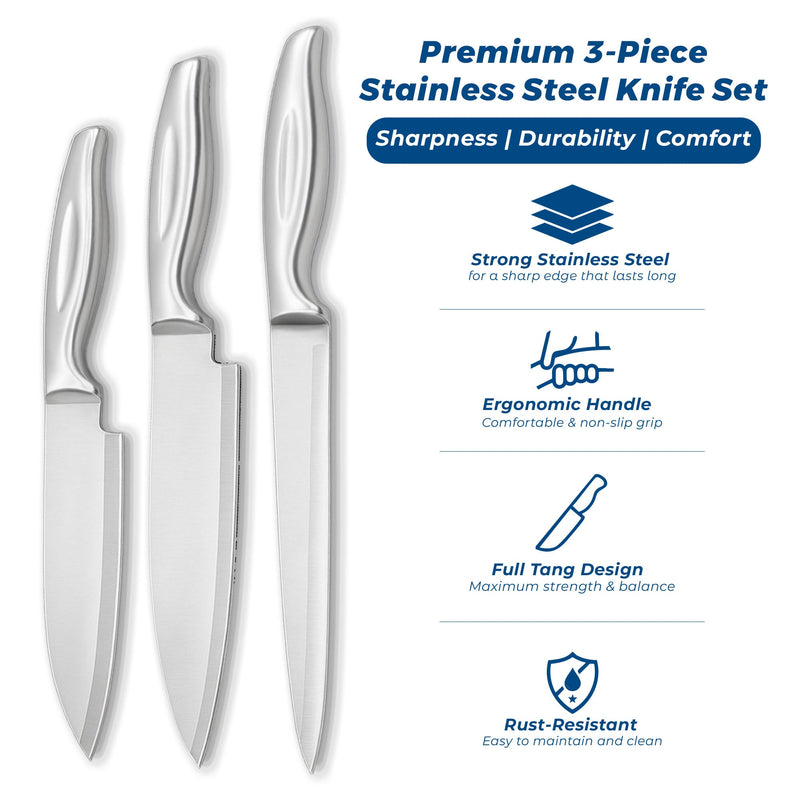 Stainless Steel Kitchen Knife Set - Pack of 2