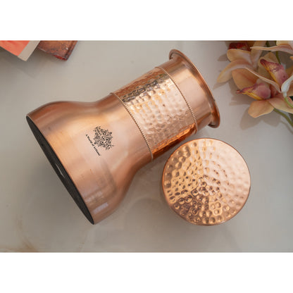 Pure Copper Smooth Hammered Design Lacquer Coated Bedroom Bottle