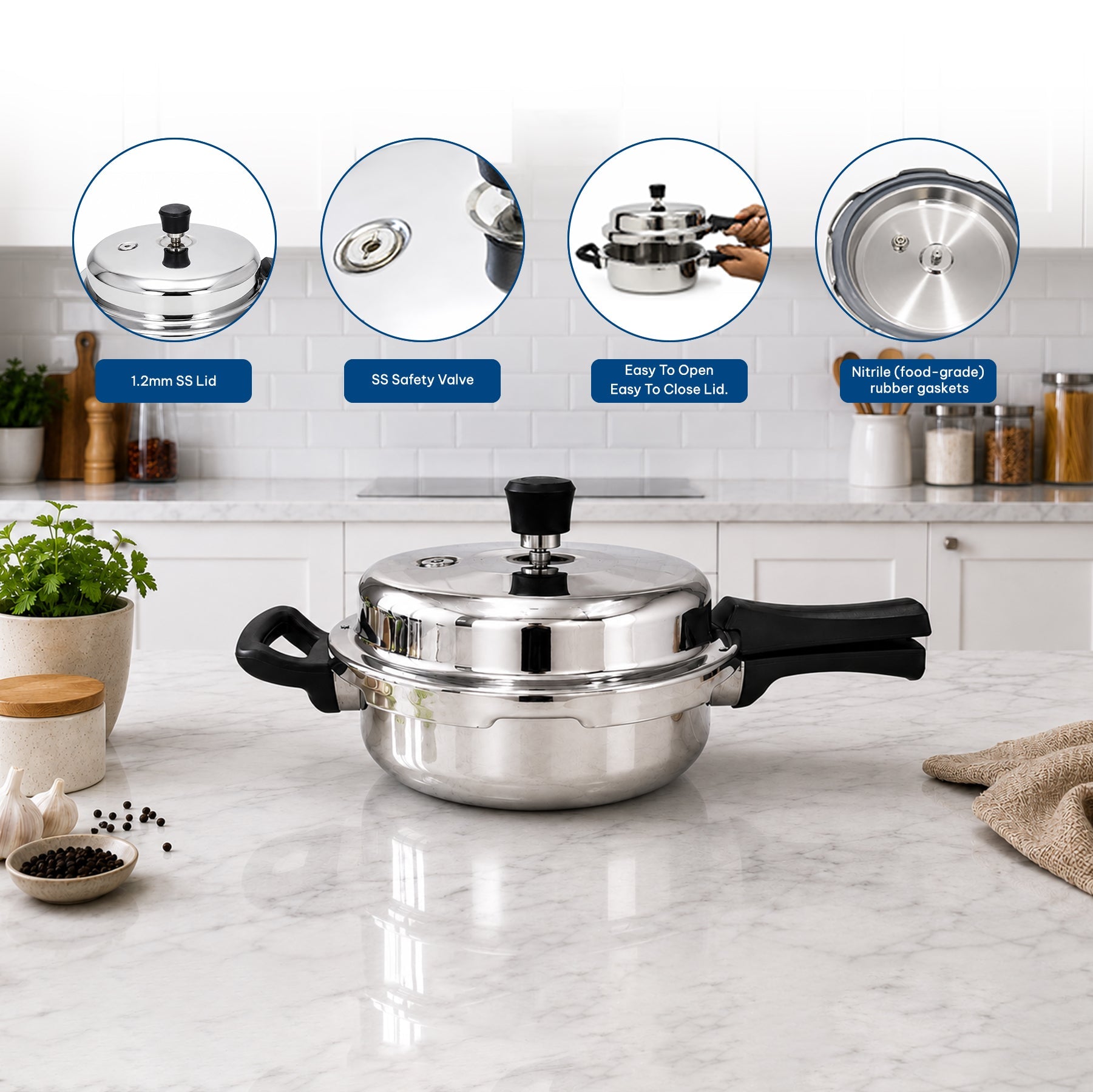 DumMatic Triply Pressure Pan