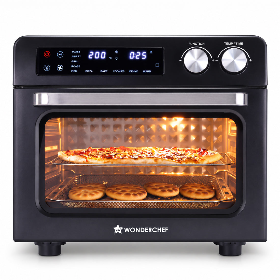 Wonderchef Prebook Astra Air Fryer Oven Duo, 1800W 25 L, 10-in-1 Appliance to Fry, Bake, Grill, Roast, Re-heat, with Rot