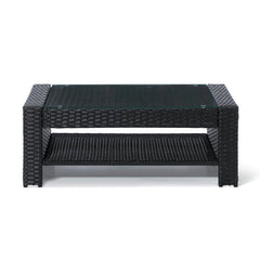 Bellucci Outdoor Sofa Set 2 Seater , 2 Single seater and 1 Center Table (Black)