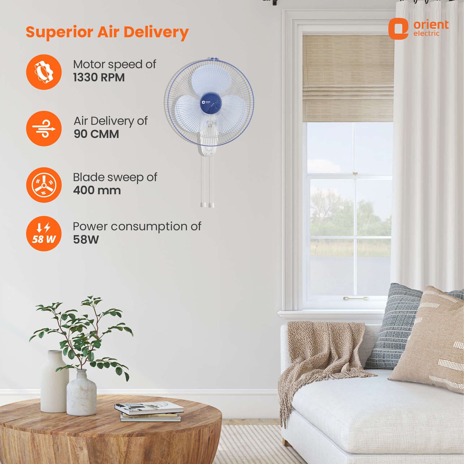 Wall 44 with CTX Technology Silent Wall Fan