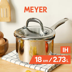MEYER 3pcs Cookware Set (Presta 3L Pressure Cooker+18cm Straining Saucepan+24cm Flat Tawa)