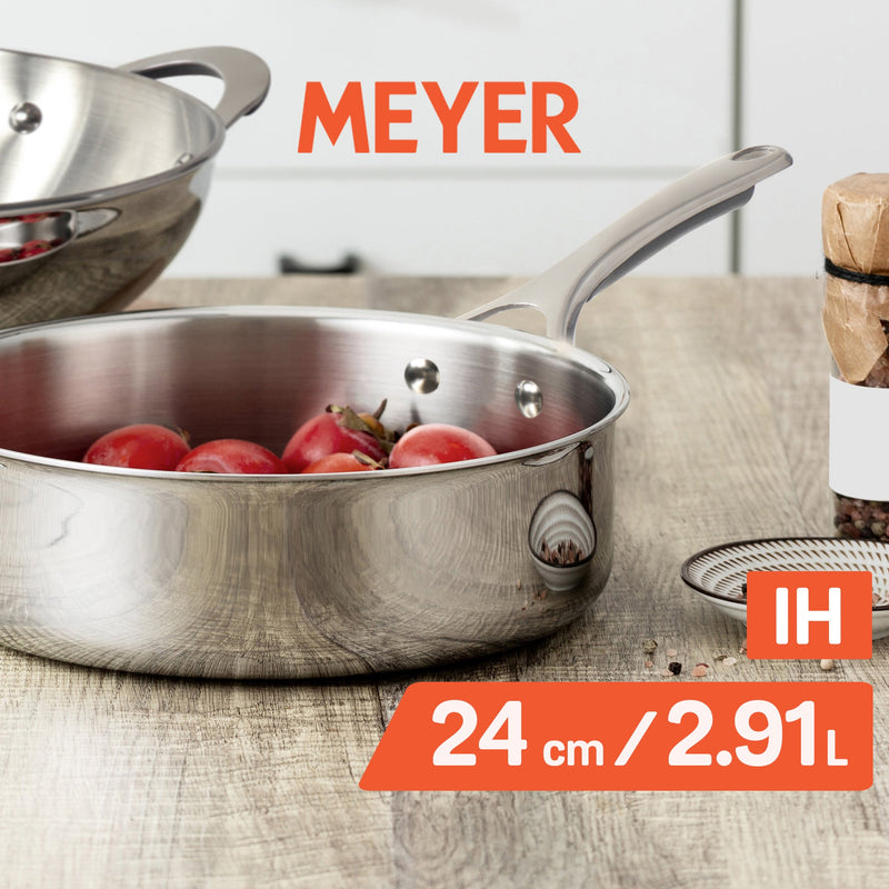 Meyer Select Stainless Steel Sauteuse 24cm (Induction & Gas Compatible)
