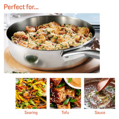 Meyer Select Stainless Steel Sauteuse 24cm (Induction & Gas Compatible)