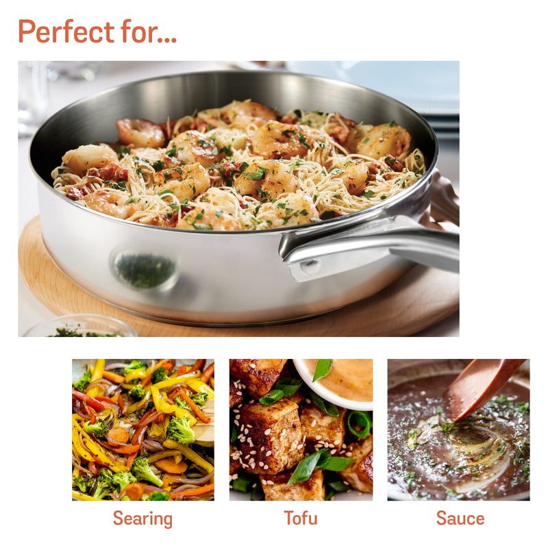 Meyer Select Stainless Steel Sauteuse 24cm (Induction & Gas Compatible)
