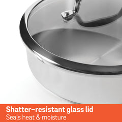 Meyer Select Stainless Steel Sautepan 24cm (Induction & Gas Compatible)