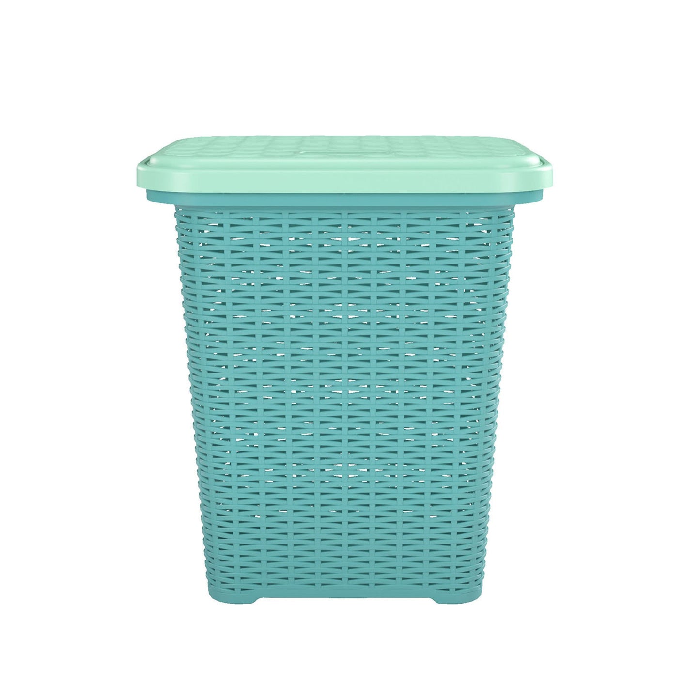 Nilkamal Elegance Laundry Basket 50 Litre with Lid (Sapphire Blue & Sea Blue)