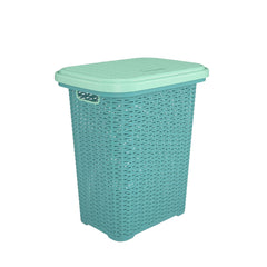 Nilkamal Elegance Laundry Basket 50 Litre with Lid (Sapphire Blue & Sea Blue)
