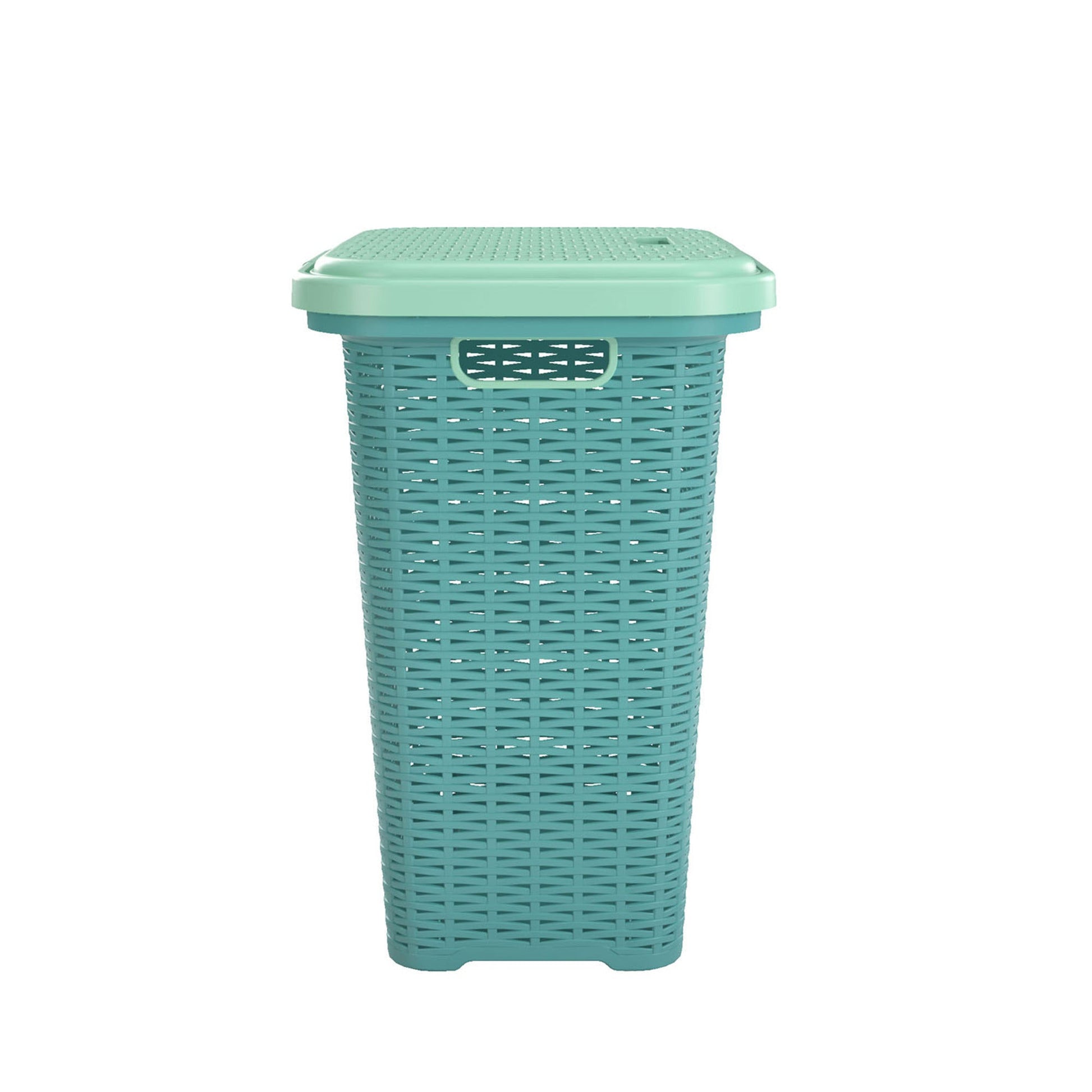 Nilkamal Elegance Laundry Basket 50 Litre with Lid (Sapphire Blue & Sea Blue)