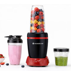 Wonderchef Nutri-Blend Turbo 750W Mixer Grinder Blender Smoothie Maker, 22000 RPM, 3 Jars, Stainless-Steel Blades, Sippe
