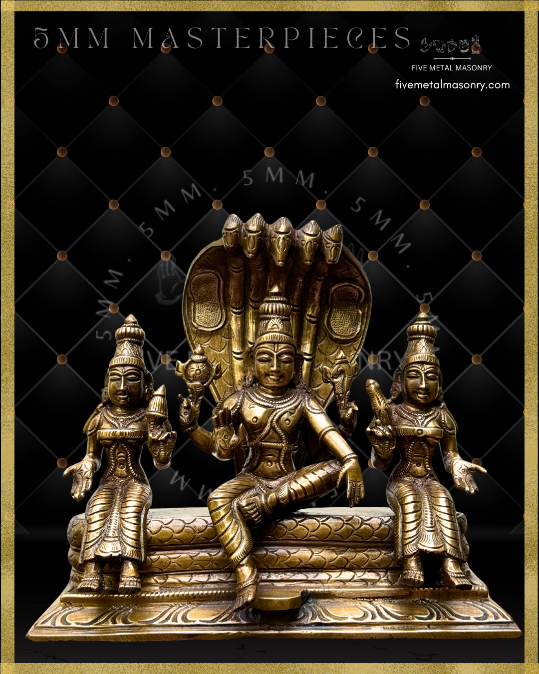 Vaikunta Narayana Panchaloha Bronze Icon Set - 7"-  Masterpieces Collection